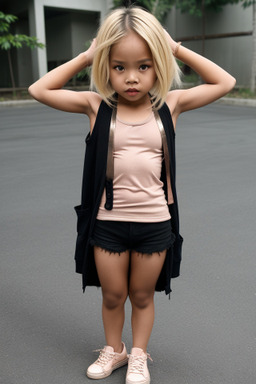 Filipino child girl with  blonde hair