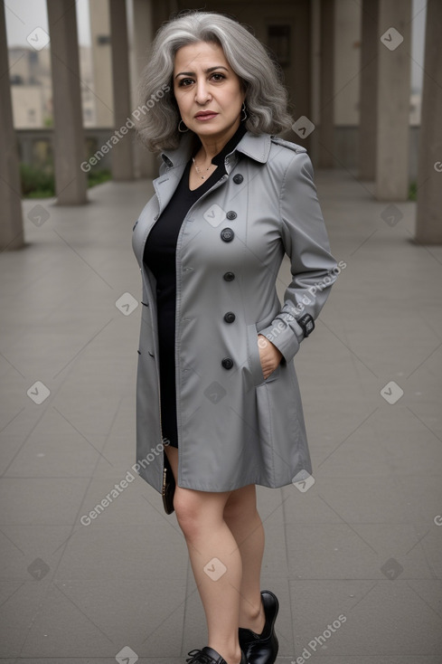 Lebanese middle-aged female with  gray hair