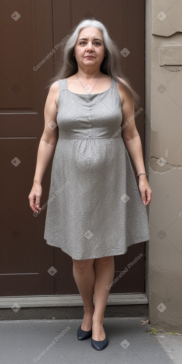 Italian 45 years female with  gray hair