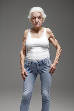 Bulgarian elderly female with  white hair