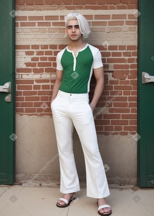 Jordanian adult non-binary with  white hair