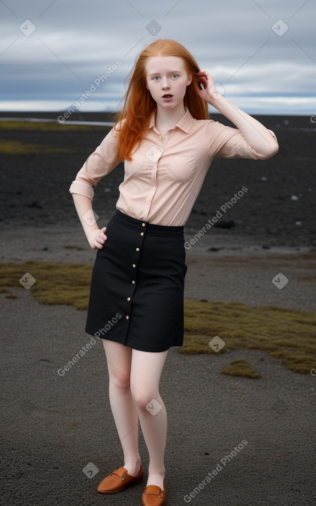 Icelandic teenager girl with  ginger hair