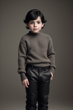 British child boy with  black hair