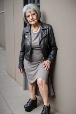 Macedonian elderly female with  gray hair