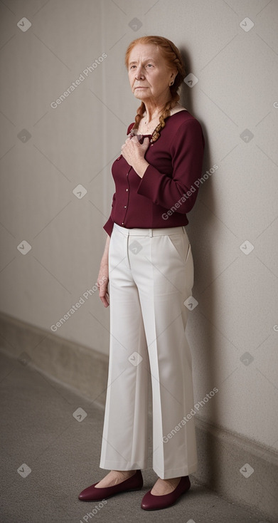 Austrian elderly female with  ginger hair