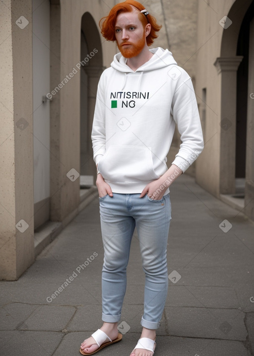 Italian adult non-binary with  ginger hair