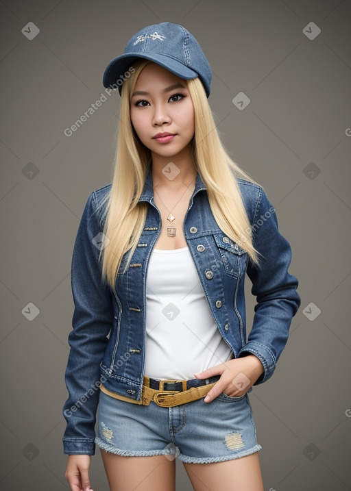 Malaysian adult female with  blonde hair