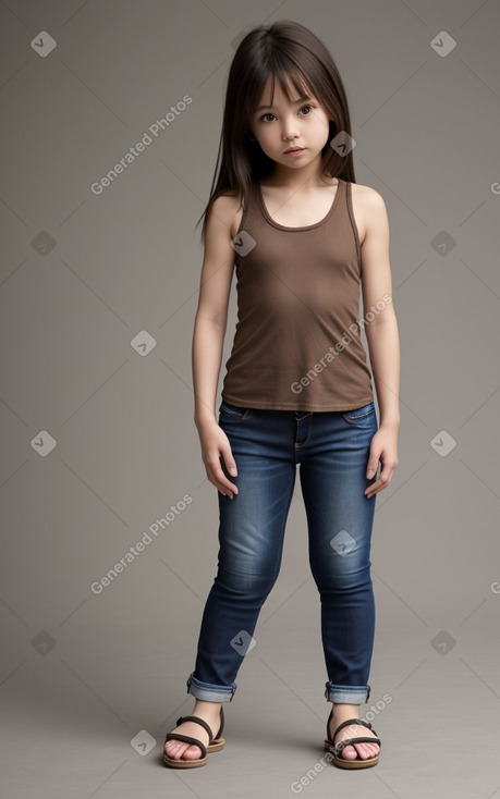 Japanese child female with  brown hair