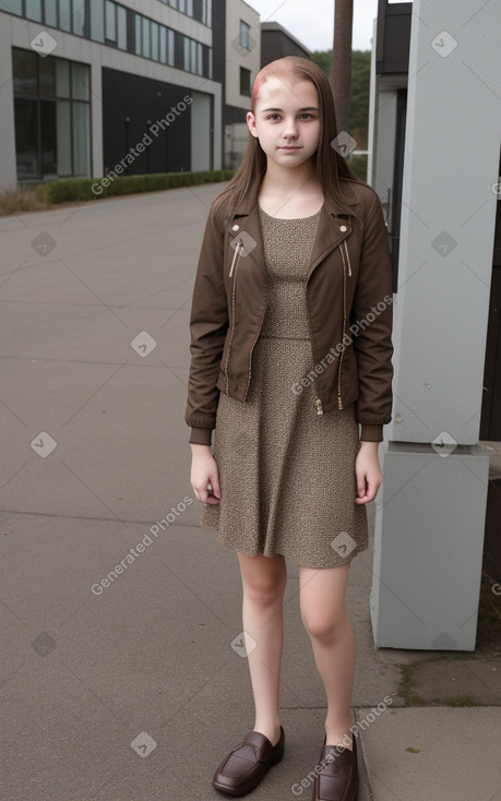 Canadian teenager girl with  brown hair