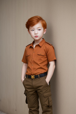 Korean child male with  ginger hair