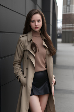 Russian adult female with  brown hair