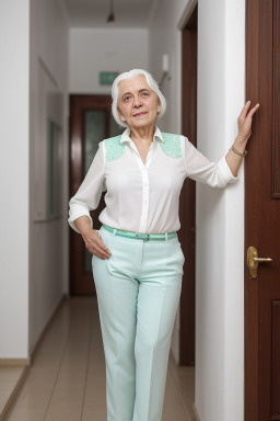 Greek elderly female with  white hair