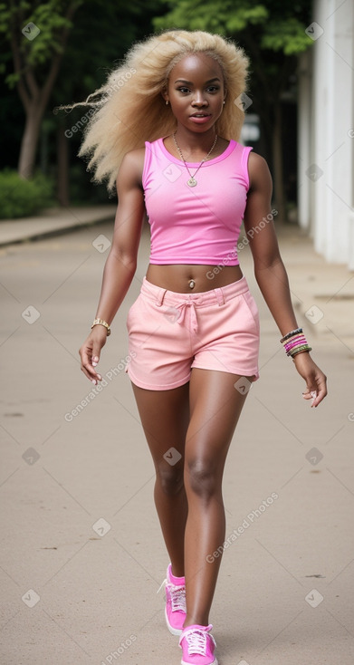 Ghanaian adult female with  blonde hair