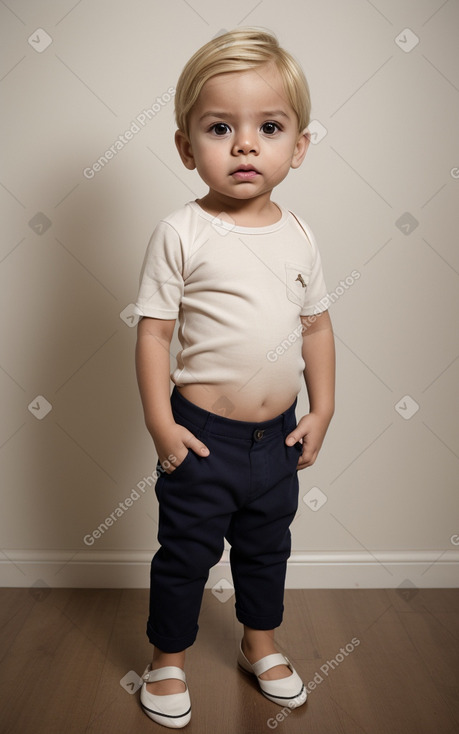 Mexican infant boy with  blonde hair