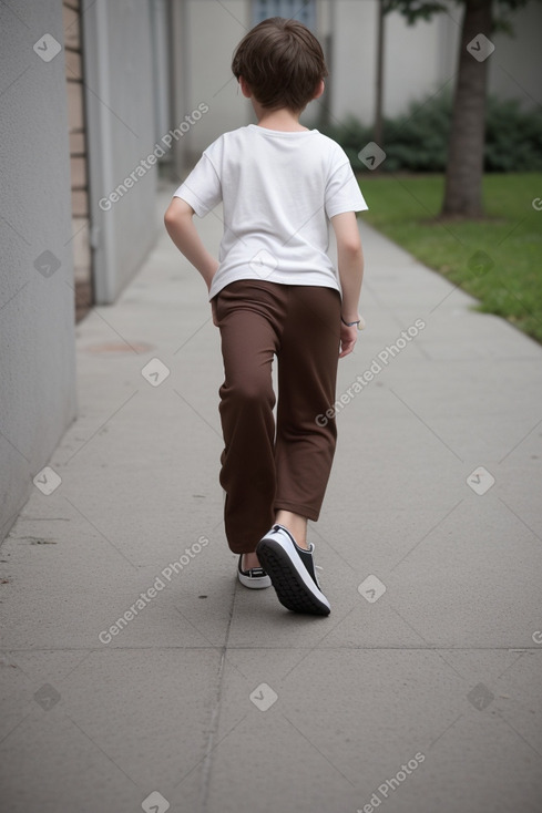 Latvian child boy with  brown hair