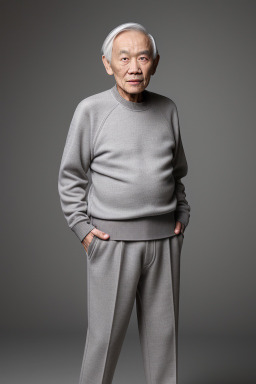 Chinese elderly male with  gray hair