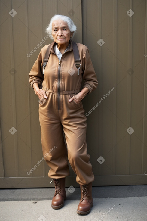 Peruvian elderly female with  brown hair