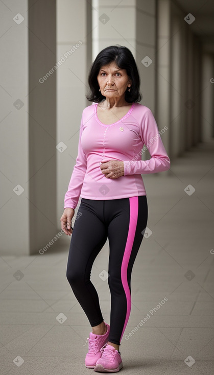 Uzbek elderly female with  black hair