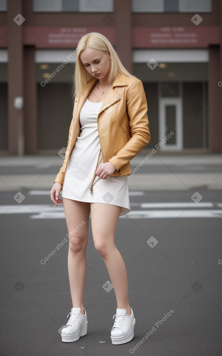 Belarusian adult female with  blonde hair