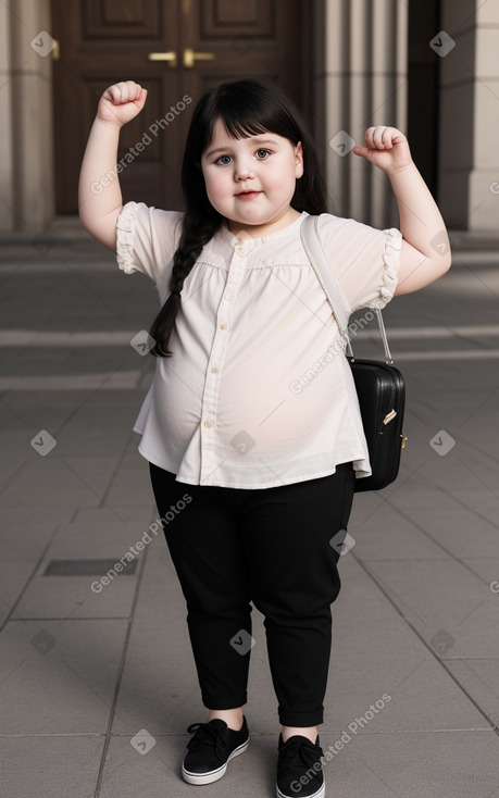 Hungarian infant girl with  black hair