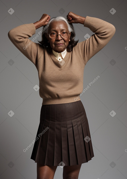 Elderly female with  brown hair