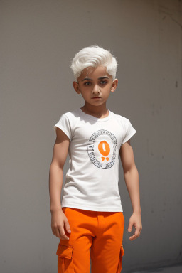 Arab child boy with  white hair