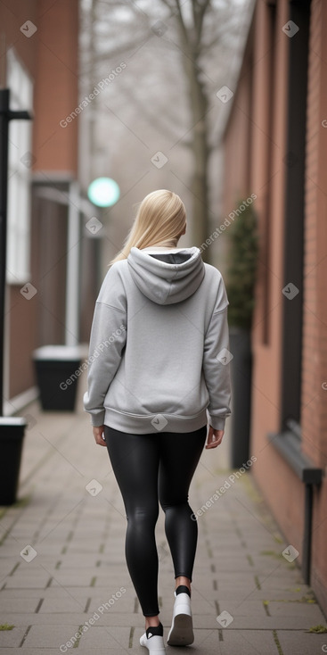 Dutch young adult female with  blonde hair