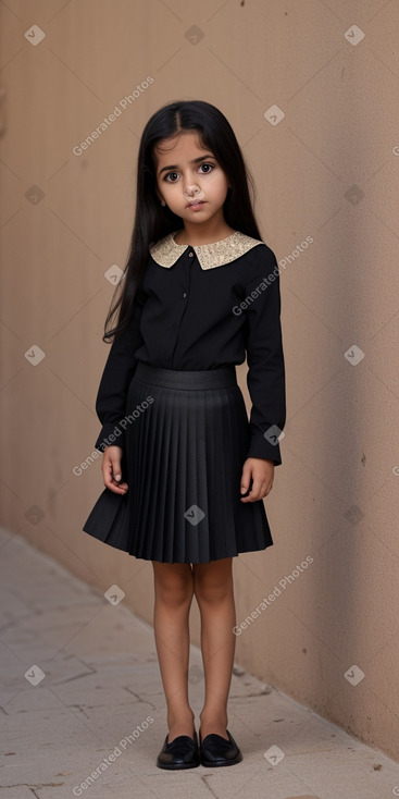 Moroccan infant girl with  black hair