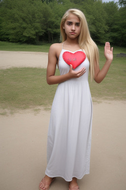 Omani teenager girl with  blonde hair