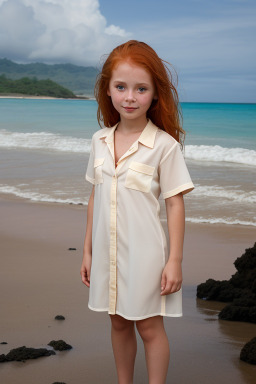 Costa rican child female with  ginger hair