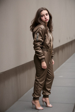 Uruguayan teenager girl with  brown hair