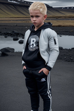 Icelandic child boy with  blonde hair