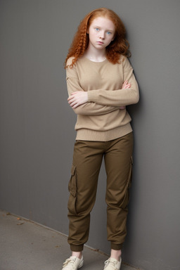 African american teenager female with  ginger hair