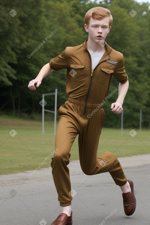 Caucasian teenager boy with  ginger hair