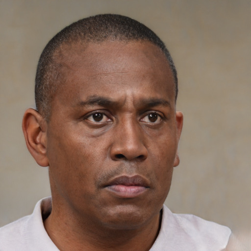 Neutral latino adult male with short  brown hair and brown eyes