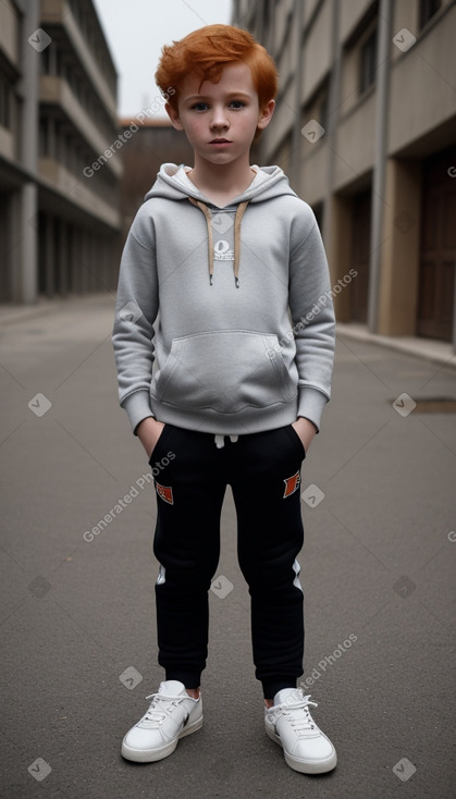 Serbian child boy with  ginger hair