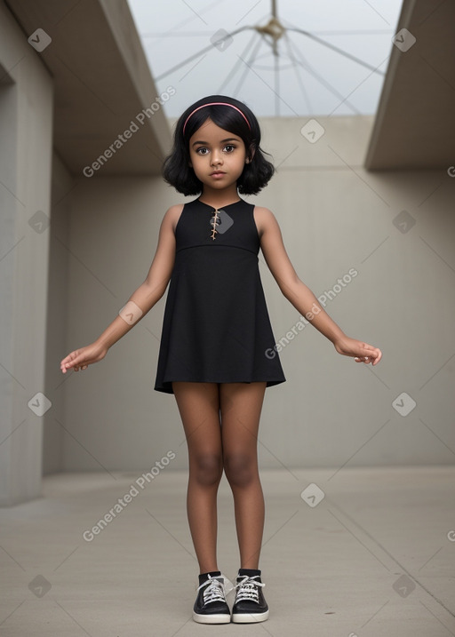 Child girl with  black hair