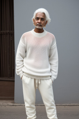 Sri lankan adult non-binary with  white hair