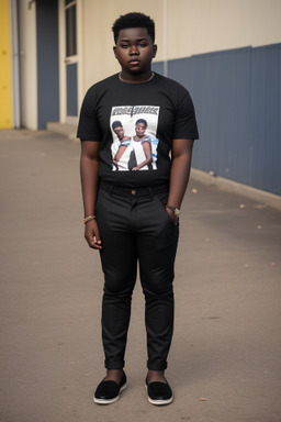 Ghanaian teenager boy with  black hair