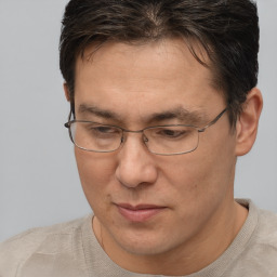 Neutral white adult male with short  brown hair and brown eyes