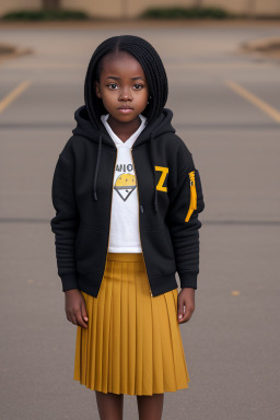 Zimbabwean child girl with  black hair