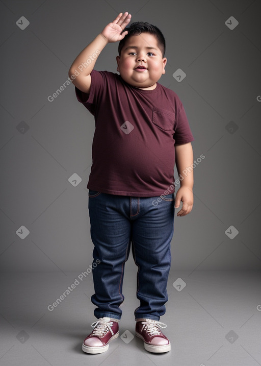 Bolivian child boy with  gray hair