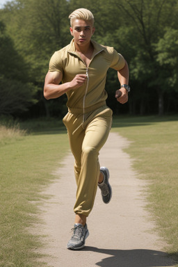 Hispanic young adult male with  blonde hair