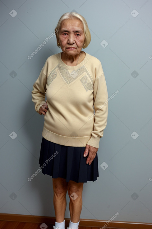 Uzbek elderly female with  blonde hair