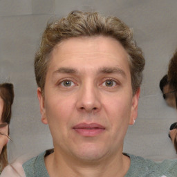 Neutral white adult male with short  brown hair and brown eyes