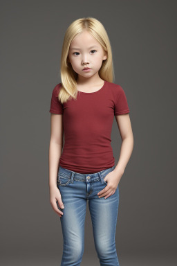 Chinese child female with  blonde hair