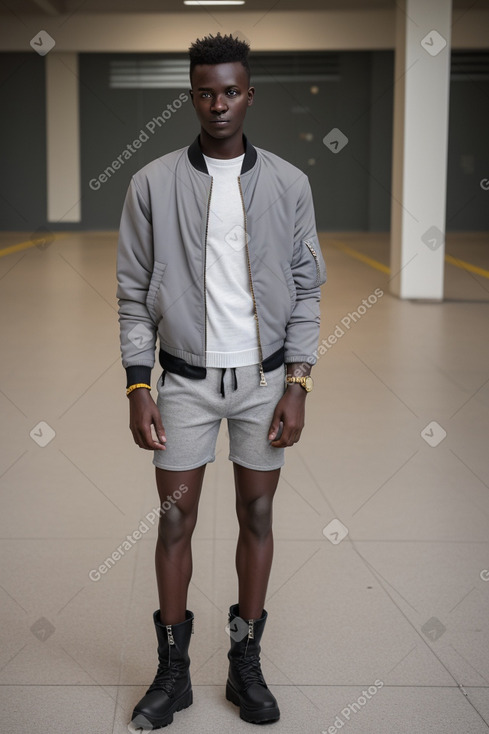 Ugandan young adult male with  gray hair