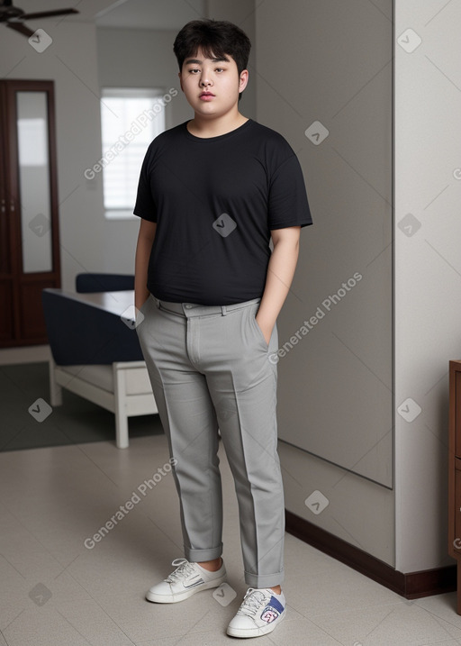 South korean teenager boy with  gray hair