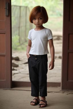 Nepalese child boy with  ginger hair