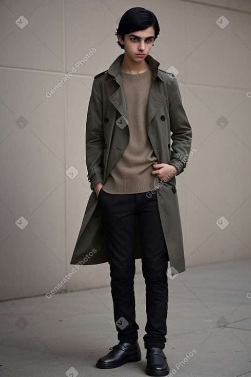 Turkish teenager boy with  black hair